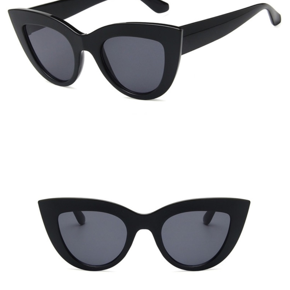 black cat eye spring summer sunglasses classic - Picture 3 of 4